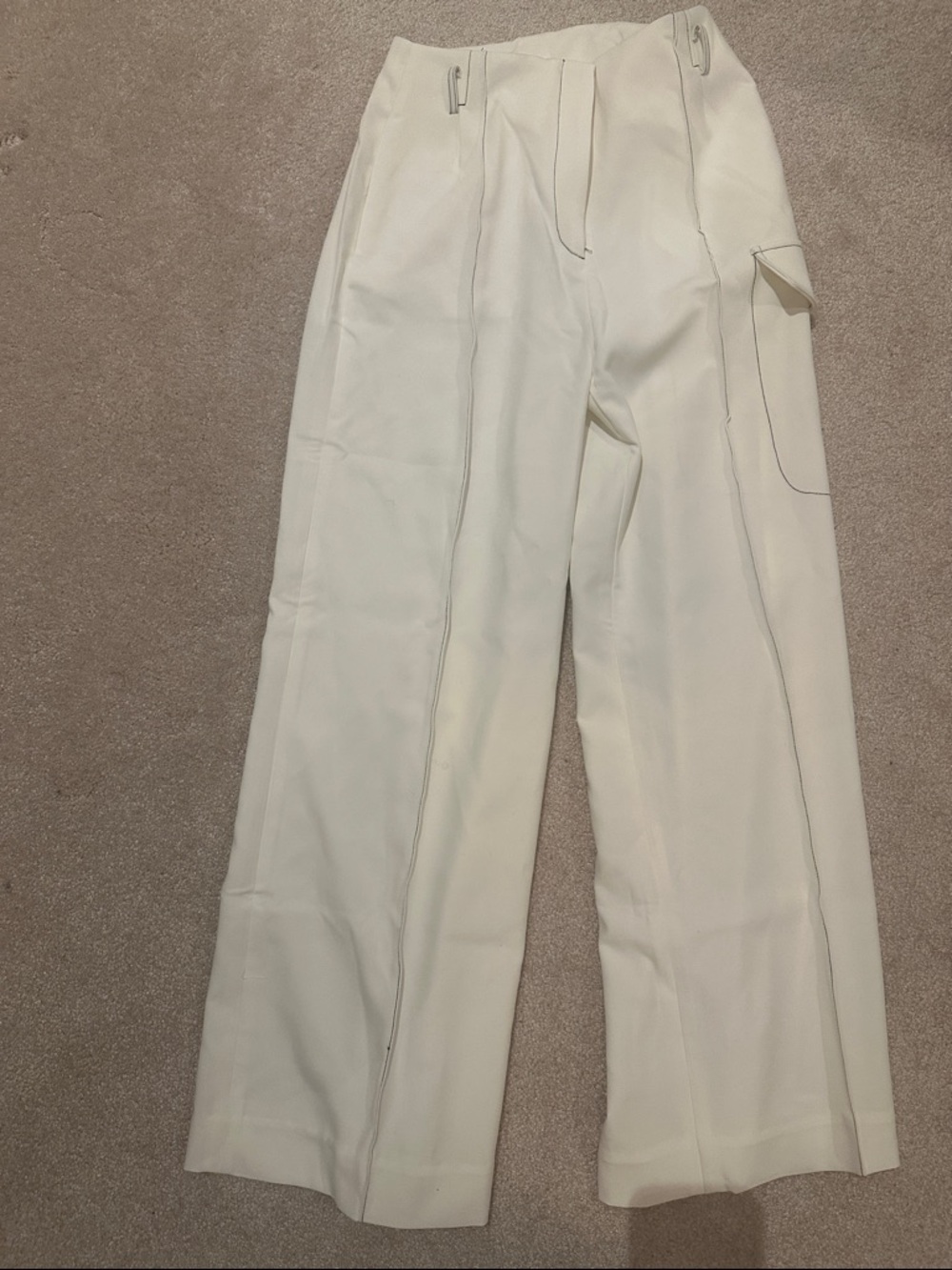 Wide Leg Cream Trousers